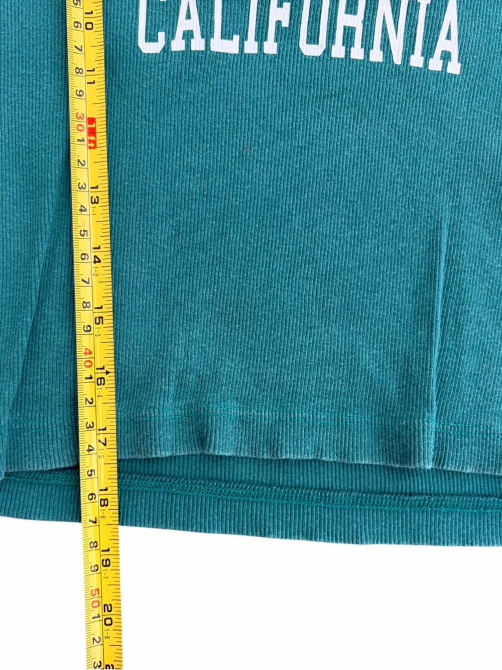 Malibu California Teal Crop Tee - Women's Graphic Top - Picture 4 of 6